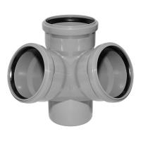 Крестовина угловая двухплоскостная для внутренней канализации Ostendorf HTED 110х110х110х67°