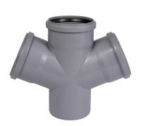 Крестовина одноплоскостная для внутренней канализации Ostendorf HTDA 110х110х110х67°